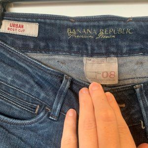 Sz 8 boot cut, dark wash, jeans